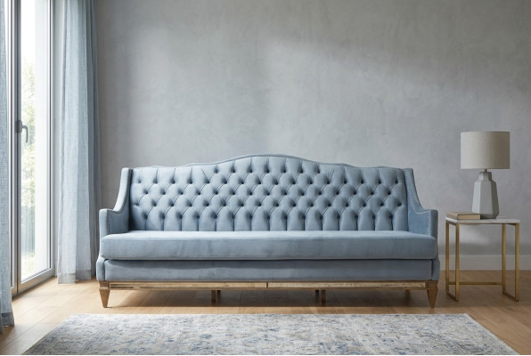 Meubles luxueux Canapé rembourré en bois Italie Canapé classique de luxe