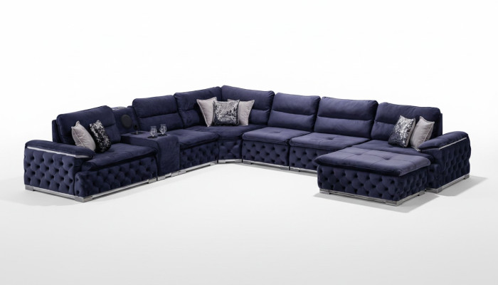 Canapé d'angle en forme de U Chesterfield Canapé Mobilier de salon Style italien