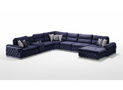Canapé d'angle en forme de U Chesterfield Canapé Mobilier de salon Style italien
