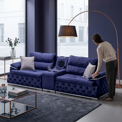 Chesterfield Canapés Canapé Revêtement 4 Places Design Pourpre xxl Grand Canapé Canapé