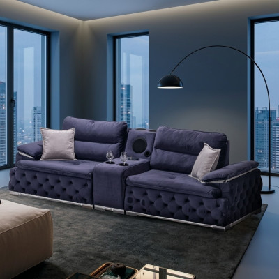 Chesterfield Canapés Canapé Revêtement 4 Places Design Pourpre xxl Grand Canapé Canapé