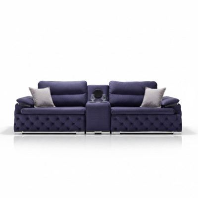 Chesterfield Canapés Canapé Revêtement 4 Places Design Pourpre xxl Grand Canapé Canapé