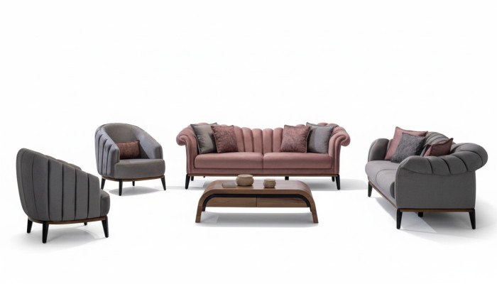 Ensemble de canapés 3 places Canapé Rembourrage 3311 Set de canapés design Rembourrage