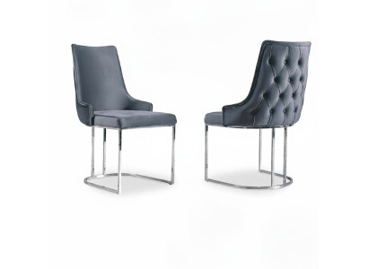 Chaise rembourrée de la salle à manger, chaise sans accoudoir de luxe pour le salon