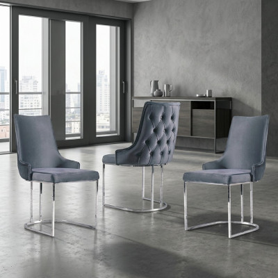 Chaises Salle à manger Ensemble 2x Chaise Chaise molle Style italien