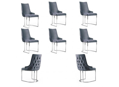 Salon Chaises Chesterfield Fauteuil Moderne Ensemble de 6 chaises Groupe nouvel