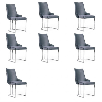Chaises de salle à manger Ensemble de salle à manger Suite 8x Jeu de 8 chaises Groupe Chesterfield