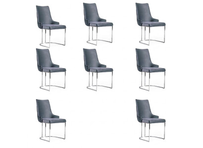Chaises de salle à manger Ensemble de salle à manger Suite 8x Jeu de 8 chaises Groupe Chesterfield