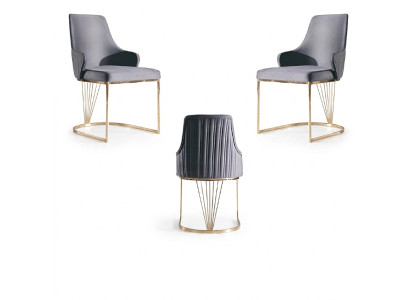 Chaise 2x Salle à manger nouvelles Chaises Fauteuil métallique Design Mobilier