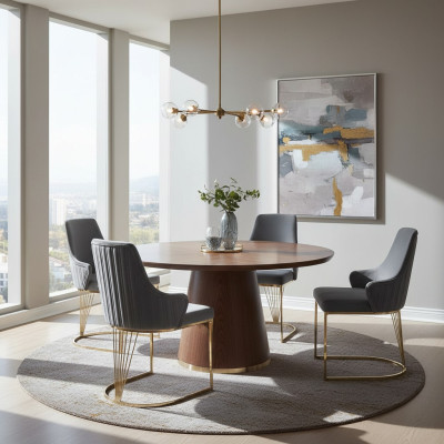 Groupe Ensemble 4x Fauteuil Chaise Design Tissu Fauteuils Gastro Salle à manger