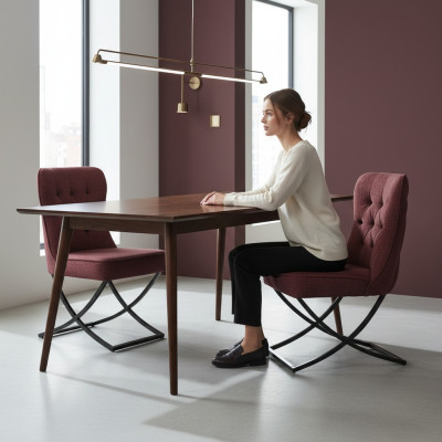Chaises de salle à manger Ensemble Fauteuil Design 4x Chaises Ensemble Groupe Tapisserie