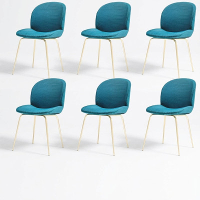 Chaise verte 6x Chaises de salle à manger de luxe modernes Sièges de chaises en bois modernes