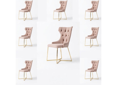 Conception 8x Chaises groupe Ensemble Chaises de salle à manger Fauteuil Canapé