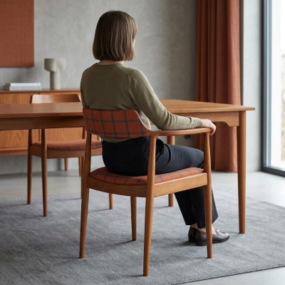 Set de 6 chaises de luxe, design élégant, rembourrage, assise en bois massif pour bureau salle à manger