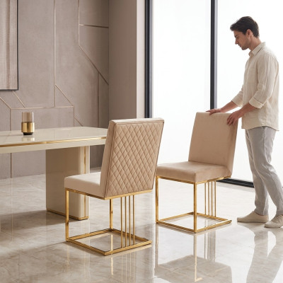 Ensemble de revêtement de fauteuil design 2x chaise 100% chaises textiles Gastro Salle à manger