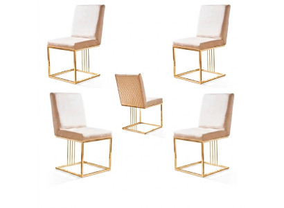 Ensemble de revêtement de fauteuil design 2x chaise 100% chaises textiles Gastro Salle à manger