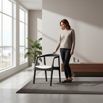 Salle à manger Chaise Ensemble Fauteuil neuf Set Rembourrage Design 6 Chaises Groupe