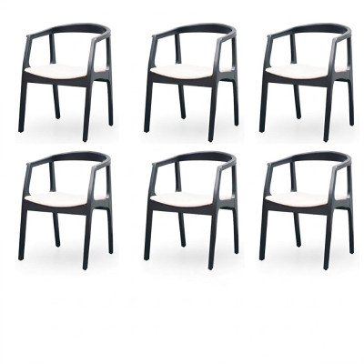 Salle à manger Chaise Ensemble Fauteuil neuf Set Rembourrage Design 6 Chaises Groupe