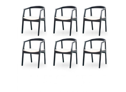 Salle à manger Chaise Ensemble Fauteuil neuf Set Rembourrage Design 6 Chaises Groupe