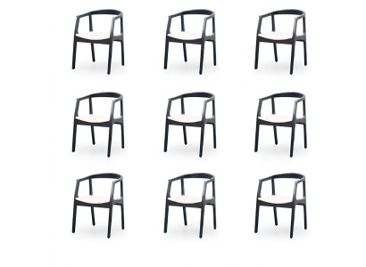 Design 8 chaises Groupe Salle à manger Suite Fauteuil neuf Ensemble Fauteuil Rembourrage