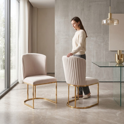 Chaises de salle à manger en bois Chaise de luxe blanche de fauteuil Fauteuils de chaise Mobilier de salon