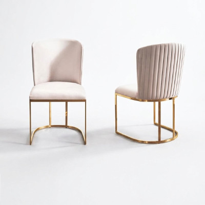 Chaises de salle à manger en bois Chaise de luxe blanche de fauteuil Fauteuils de chaise Mobilier de salon