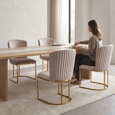 Style italien du jeu de design de chaises à dossier haut, de chaises rembourrées et de suite de fauteuils