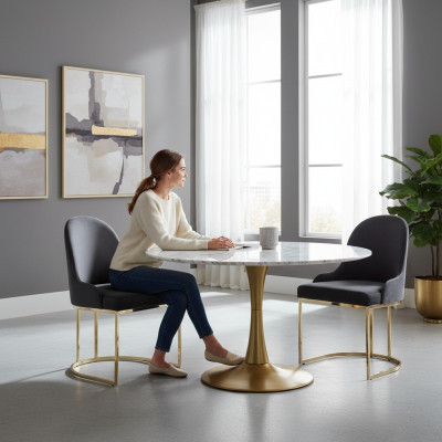 Suite d'ameublement de sièges en bois 4 chaises Mobilier neuf Groupe Salle à manger Cuisine