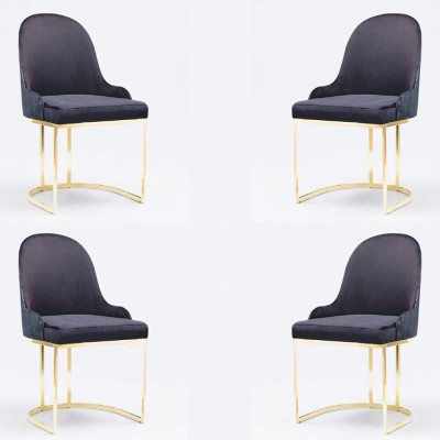 Suite d'ameublement de sièges en bois 4 chaises Mobilier neuf Groupe Salle à manger Cuisine