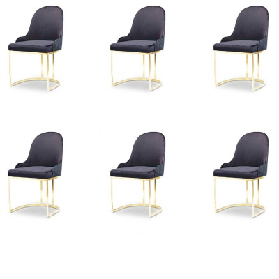 Groupe de cuisine salle à manger Ensemble de chaises Chaises Chaise Rembourrage Bois 6x Chaises nouvelles