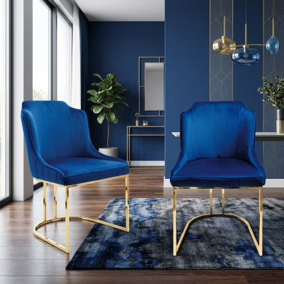 Chaise Chaise en bois Chaises de salle à manger Chaise de bureau Chaise de cuisine bleue