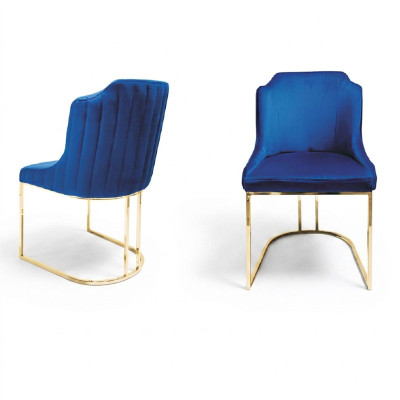 Chaise Chaise en bois Chaises de salle à manger Chaise de bureau Chaise de cuisine bleue