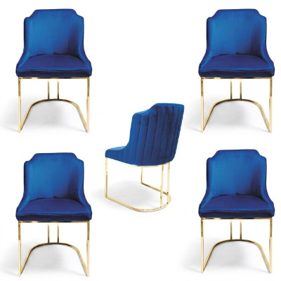 Ensemble de salle à manger avec 4 chaises au design moderne et rembourrage neuf.