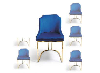 Groupe de chaises design en ensemble avec rembourrage en textile 8 chaises mobilier ensemble de luxe