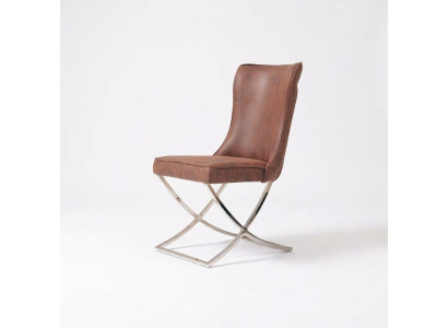 Chaises de salle à manger en bois Fauteuil luxueux Fauteuil marron Fauteuil de salon
