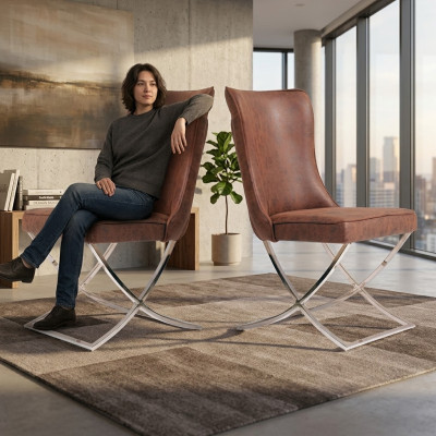 Salle à manger Chaise Suite Fauteuil Gastro Design 2x Chaises Groupe Rembourrage