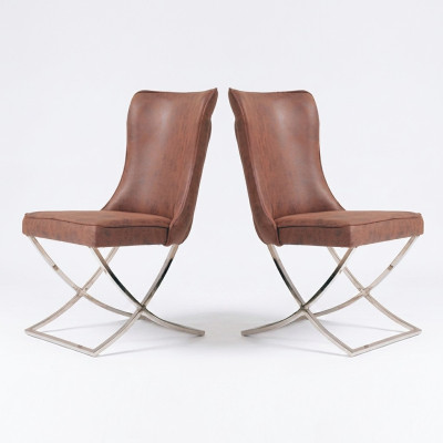 Salle à manger Chaise Suite Fauteuil Gastro Design 2x Chaises Groupe Rembourrage