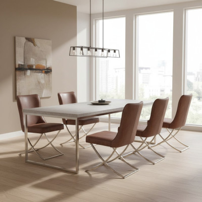Chaise 6 Chaise de Salle à Manger Fauteuil Club en Bois Lounge Design Meubles Chaise Rembourrée