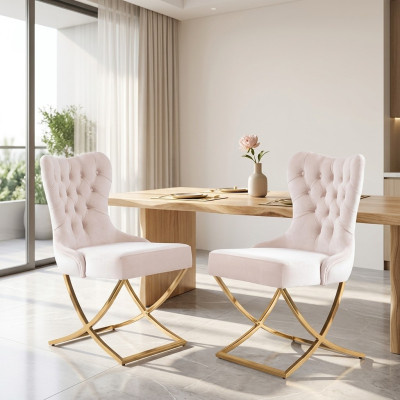Moderner Stuhl Sitzbezug Suite Esszimmer 2x Stühlen Küchen Gruppe