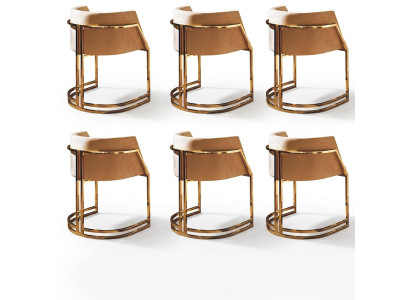 Chaises de cuisine Élégant Salle à manger Ensemble de tissu de chaises Design Métal Textile 