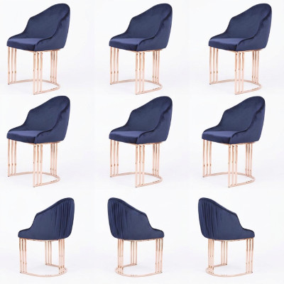 Ensemble de chaises en groupe, suite de chaises 6x groupes fauteuil chaise rembourrés hôtel textile