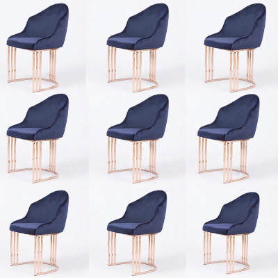 Fauteuil de salon Suite Cuisine 8x Design Tapisserie Siège Chaises Chaise Ensemble