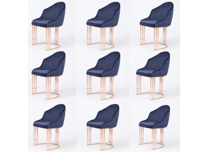 Fauteuil de salon Suite Cuisine 8x Design Tapisserie Siège Chaises Chaise Ensemble