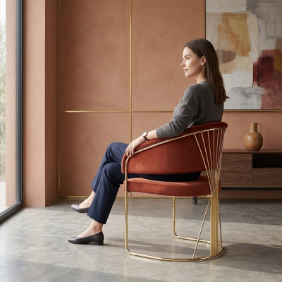Salle à manger en acier inoxydable 1x Chaise Chaise en cuir Design Chaise rembourrée Assise Lehn
