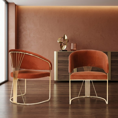 Salle à manger en acier inoxydable 1x Chaise Chaise en cuir Design Chaise rembourrée Assise Lehn