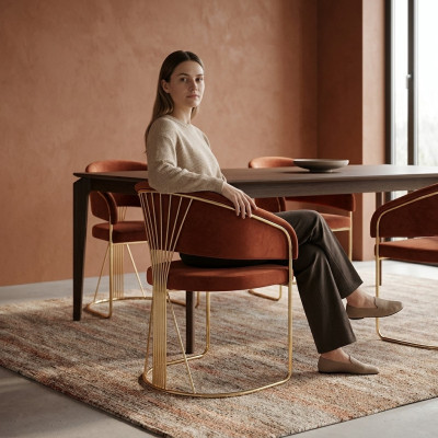 Suite Cuisine Salon Salle à manger Set Chaise de designer Set 2x Chaises