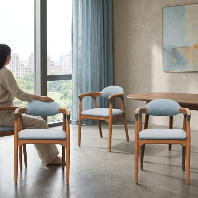 Salle à manger Ensemble 4 chaises Chaises Lehn Suite Salle à manger Ensemble Mobilier Groupe