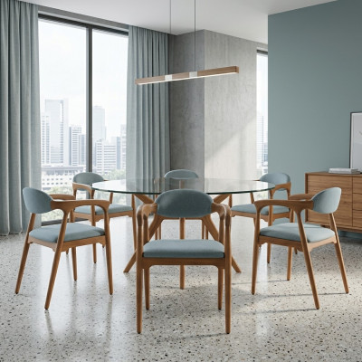 Salle à manger Ensemble 4 chaises Chaises Lehn Suite Salle à manger Ensemble Mobilier Groupe