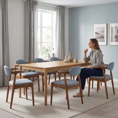 Suite de chaise de groupe complète Ensemble de chaises de salle à manger 8 pièces