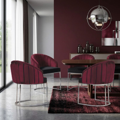 Salle à manger 4 x Chaise Design siège rembourré Chaises Suite Fauteuil Salon
